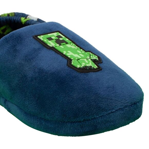 Minecraft Childrens/Kids Zombie Vs Creeper Slippers / Blue/Green - Picture 6 of 7